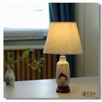 New Chinese hand painted ceramic table lamp girl bedroom bed headlights ancient wind decoration wedding bridal bridal bridal bridal light