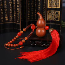Peach wood gourd car hanging Chinese knot small entrance red decorative pendant Peace festival blessing word weaving living room lucky