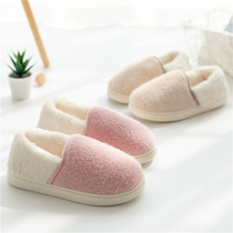 Moon Son Shoes Woman Autumn Winter Silence Bag Heel Soft Bottom Plus Suede Pregnant Woman Shoes Warm Indoor Big Code Thick Underpost Partum Slippers