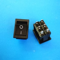 Six-footed two-gear type switch black 6-foot 2 gear 15 * 21mm Boat-shaped power switch copper feet