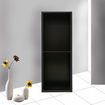 Stainless steel niche embedded toilet bathroom black titanium non-fingerprint bath room storage rack metal cabinet