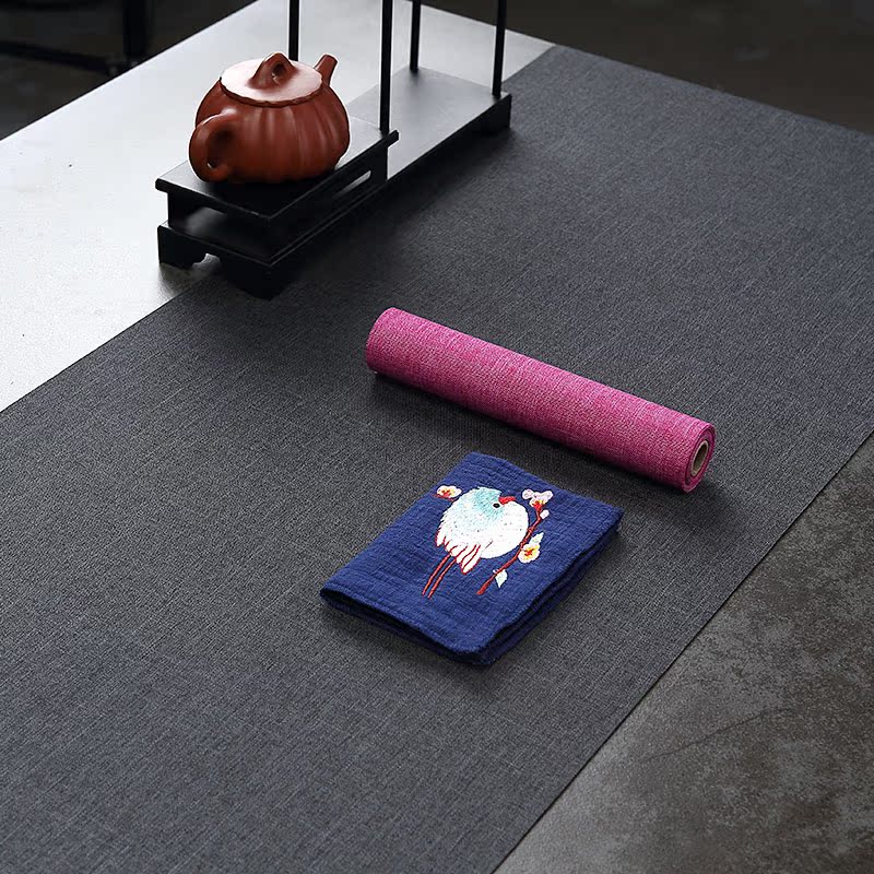 Morning high waterproof zen tea table linen cloth art of Chinese style tea table flag Japanese zen tea tray mat tea tea