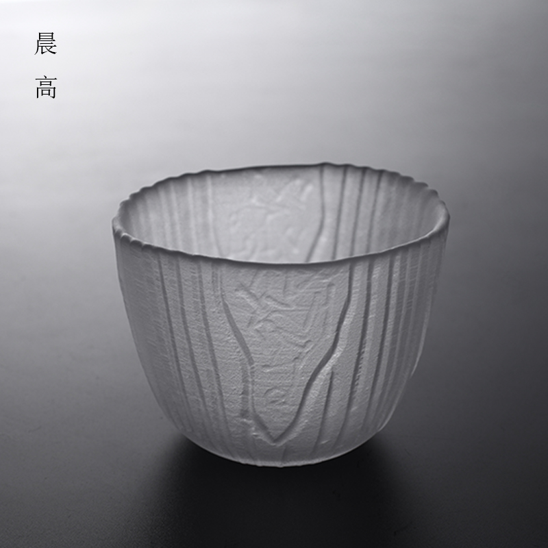 Morning high glass cup to use Japanese manual sample tea cup kung fu masters cup individual cup tea cup