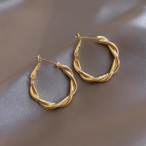 Super beautiful ring ring earrings recommended Korean temperament advanced earring ear studs 2021 New Tide earrings women