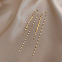 A D Hepburn2021 New Tide earrings female long tassel earrings simple temperament ear jewelry