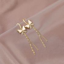 A DHepburn ~ 520 Mori butterfly earrings long winter ins tassel earrings female Net red temperament earrings