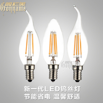 Edison retro led bulb bulb bulb E27 pull tail bubble candle e14 energy saving 2w6W8W crystal light source