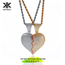 Heartbeat Necklace Changer Men and Women's Ins couples love to be full of hip-hop rap personality pendant sweater chain