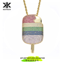 Kevkev( official authentic ) summer color ice cream sorbet necklace hip-hop couple pendant