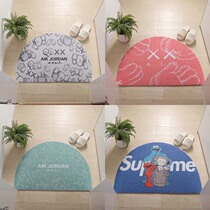 Original tidal wave Carpet Silk Ring Ground Mat into the door Home Semi-circular Footbed Mesh Red Girl Hearts in the door washable