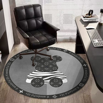 Tide Card Round Rug Bedroom Computer Chair Ground Mat Electric Race Swivel Chair Bookroom Children Study Desk Non-slip Mat
