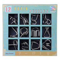 Intellectual buckle 12 pieces of sleeve unlocks to unlock adult children Puzzle Toy Nine Serial 8 pieces of 8 sets of 18 pieces