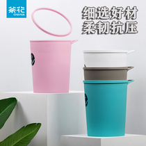 Camellia trash can large bag trash basket fashion bathroom kitchen trash can Creative home hygiene bucket