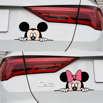 Creative personality car stickers cute cartoon Mickey Minnie side door car window car tail sticker cartoon Mickey Mouse decoration sticker