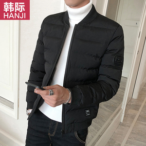 男士羽绒棉袄冬季加厚棒球领短版棉服冬天保暖青年运动棉衣外套