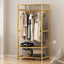 Clothing and hat rack Easy solid wood bedroom hanging clothes hanger Sub-floor clothes containing rack Home Nangbamboo clothes rack