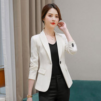 White small blazer womens coat 2021 Spring and Autumn new casual temperament professional suit dress Korean version