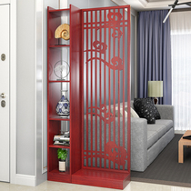 New Chinese Screen Partition Living Room Flower Lattice Office Solid Wood Light Lavish Bedroom Entrance to the family Xuanguan Partition Cabinet Rack