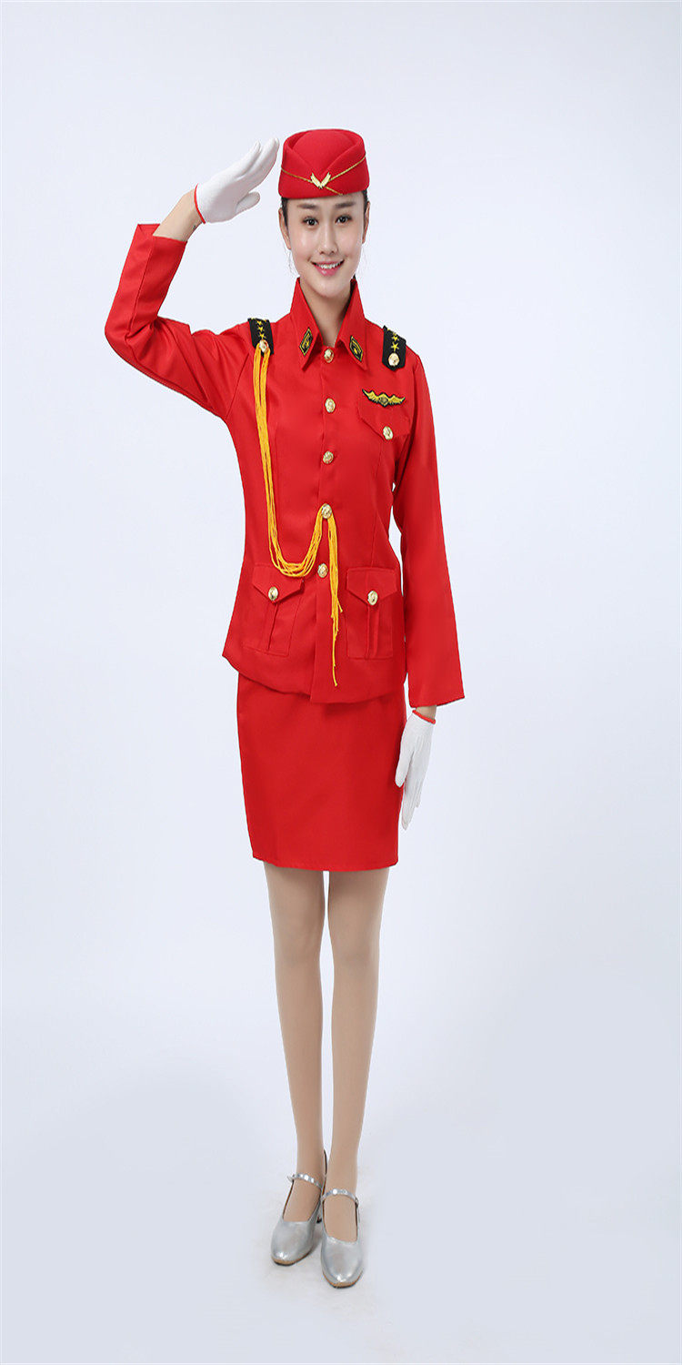 升旗国旗班仪仗队礼服舞台演出服女乐队军鼓海军军装制服套装