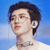 Cai Xukun same chain glasses female Korean tide ins retro round frame Harajuku wind ulzzang myopia frame men