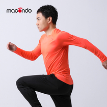 Macondo running long sleeve T-shirt mens outdoor sports marathon T-shirt moisture absorption quick drying