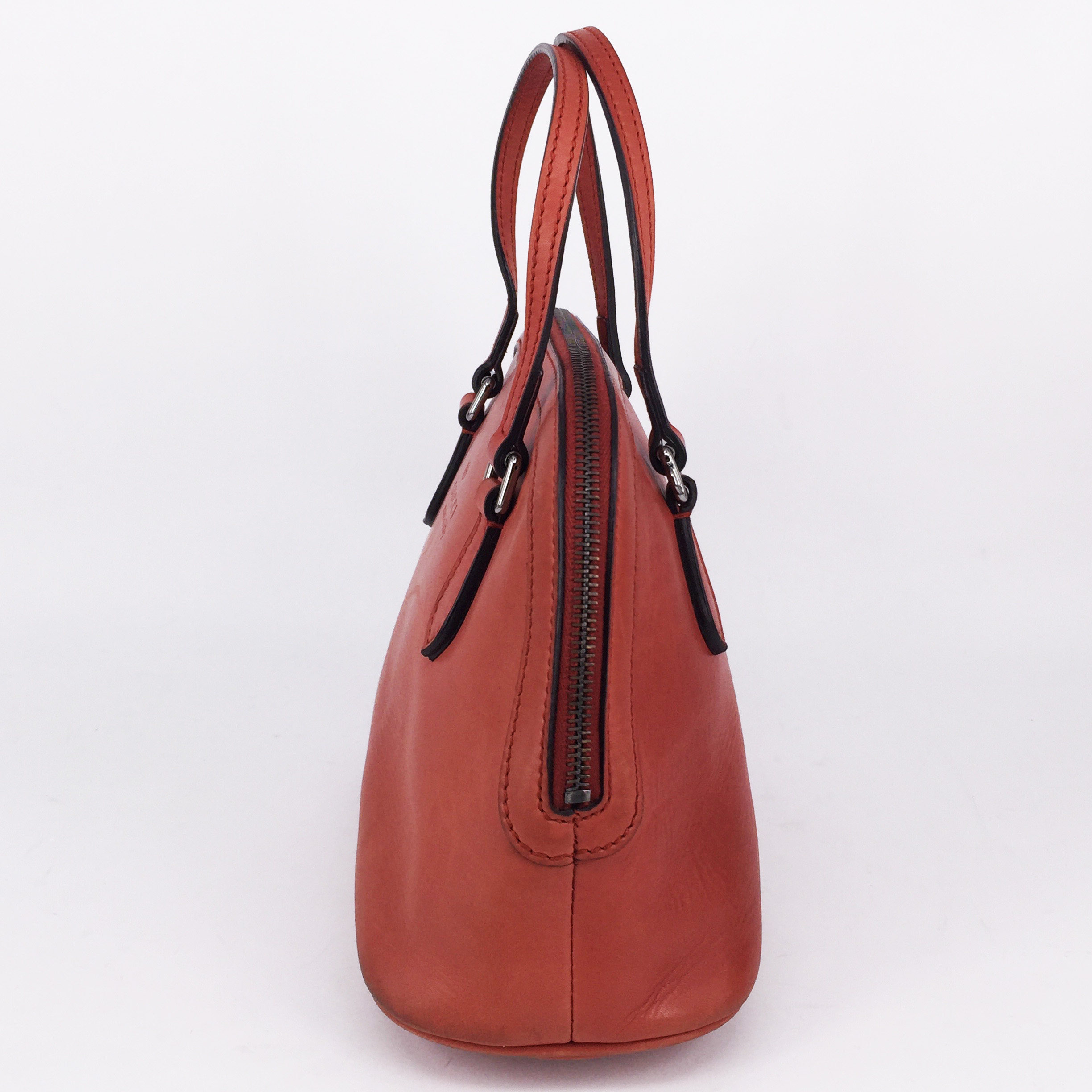 [9新] gucci/古驰 女士豆沙色贝壳单肩手提包