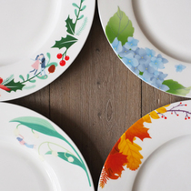 (Tadahara)Dinner plate Bone China creative net red Nordic tray combination dish plate plate Wedding gift