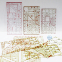 Watch Sea Drawing Template Ruler Architecture Furniture Interior Engineering Electrician Design Templates Multifunction Geometric Drawing Ruler