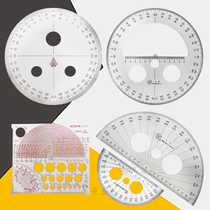 Butterfly brand organic semicircle full circle instrument Corner garden brand protractor circle drawing equal ruler Template measuring instrument angle ruler