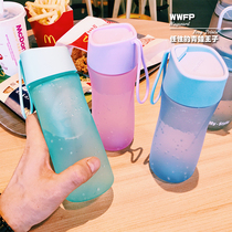 Rhombus twisting cup minimalist plastic cup creativity with hand cup female portable heat resistant personality trendy mug with lid resistant to fall