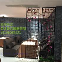 Stainless steel Chinese iron partition American living room screenssFashion doorsFlowers and windowers hollow shoe cabinet porch
