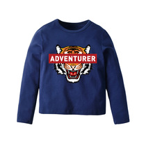 Ai Ke Huo childrens T-shirt boys base shirt boy cartoon top baby cotton T-shirt spring and autumn childrens clothing tide