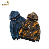 Ai Ke Huo boys clothes tide type foreign children hooded camouflage sweater childrens handsome coat spring and autumn