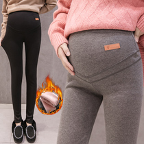 Pregnant women pants autumn wear trousers autumn and winter plus velvet thickened pregnant womens leggings