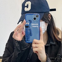 Ins Chao brand stereo blue violent bear for 12 13promax mobile phone case apple 11 x xr xsmax7