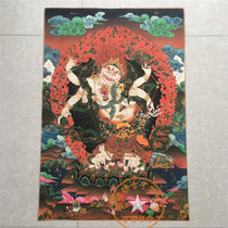 Antique Tibetan Tantric Thangka Painting Tibetan Buddha Thangka Buddha Statue Nepal Buddha Big Black Sky King Kong Portrait