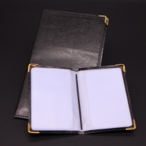 Business card book Black PU leather business card holder Card book set card book membership card storage folder bag box card bag