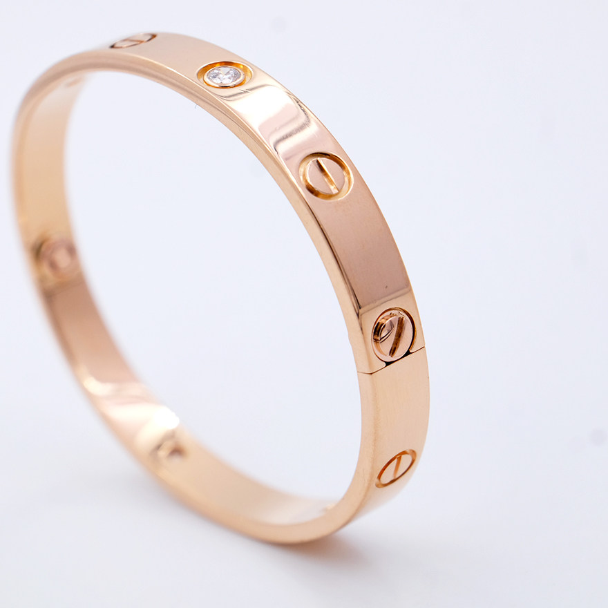 [9.5新]卡地亚/cartier玫瑰金手镯vo0481