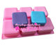 xj115 silicone mold handmade soap mold square handmade soap mold six hole square 6.5*6.5*3CM