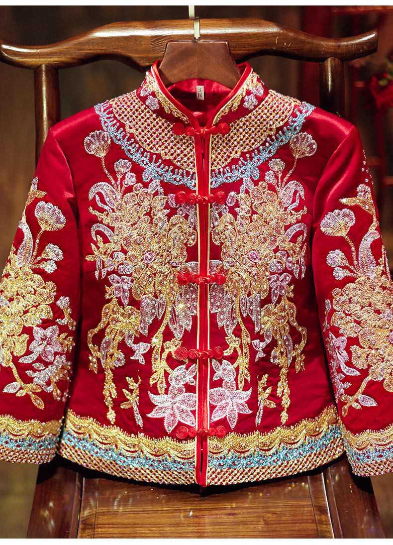 秀禾服新娘结婚敬酒服龙凤褂2019新款中式婚服古代婚纱礼服中国风