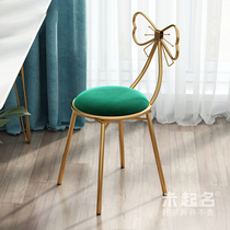 Nordic light luxury Princess chair Golden home bedroom dressing bench subnet red backrest fashion makeup chair MS741