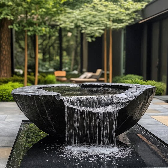 Black Mountain Stone Water Bowl Flowing Water Basin Garden Chinese Style Yongquan Stone Carving Water Spray Garden Landscape Stone Bowl Special Waterscape Ornament
Black Mountain Stone Water Bowl Flowing Water Basin Garden Chinese Style Yongquan Stone Carving Water Spray Garden Landscape Stone Bowl Special Waterscape Ornament