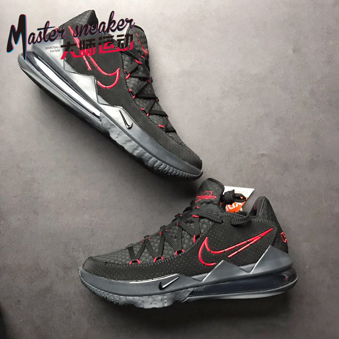 nike耐克男子lbj17詹姆斯17代黑红低帮篮球鞋cd5006001102