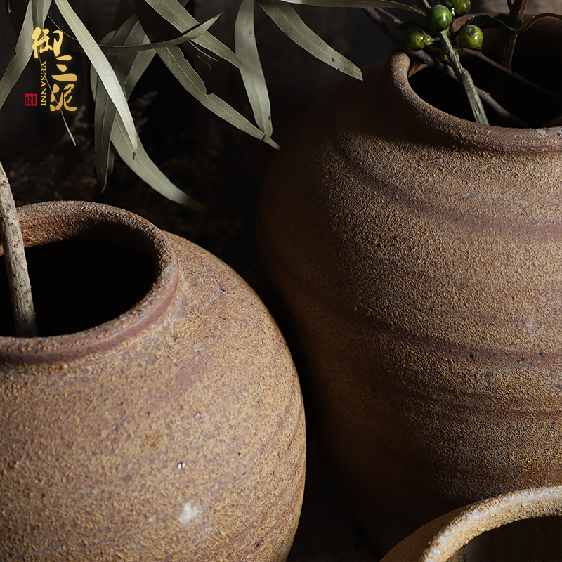 Jingdezhen checking ceramic coarse TaoHua machine dry flower arranging flowers furnishing articles zen tea room vases, ceramic flower pot POTS