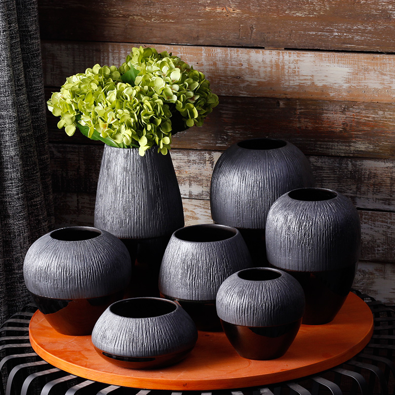 I and contracted ceramic vase mesa landing simulation flower flower flower arranging furnishing articles dried flowers combination home decoration