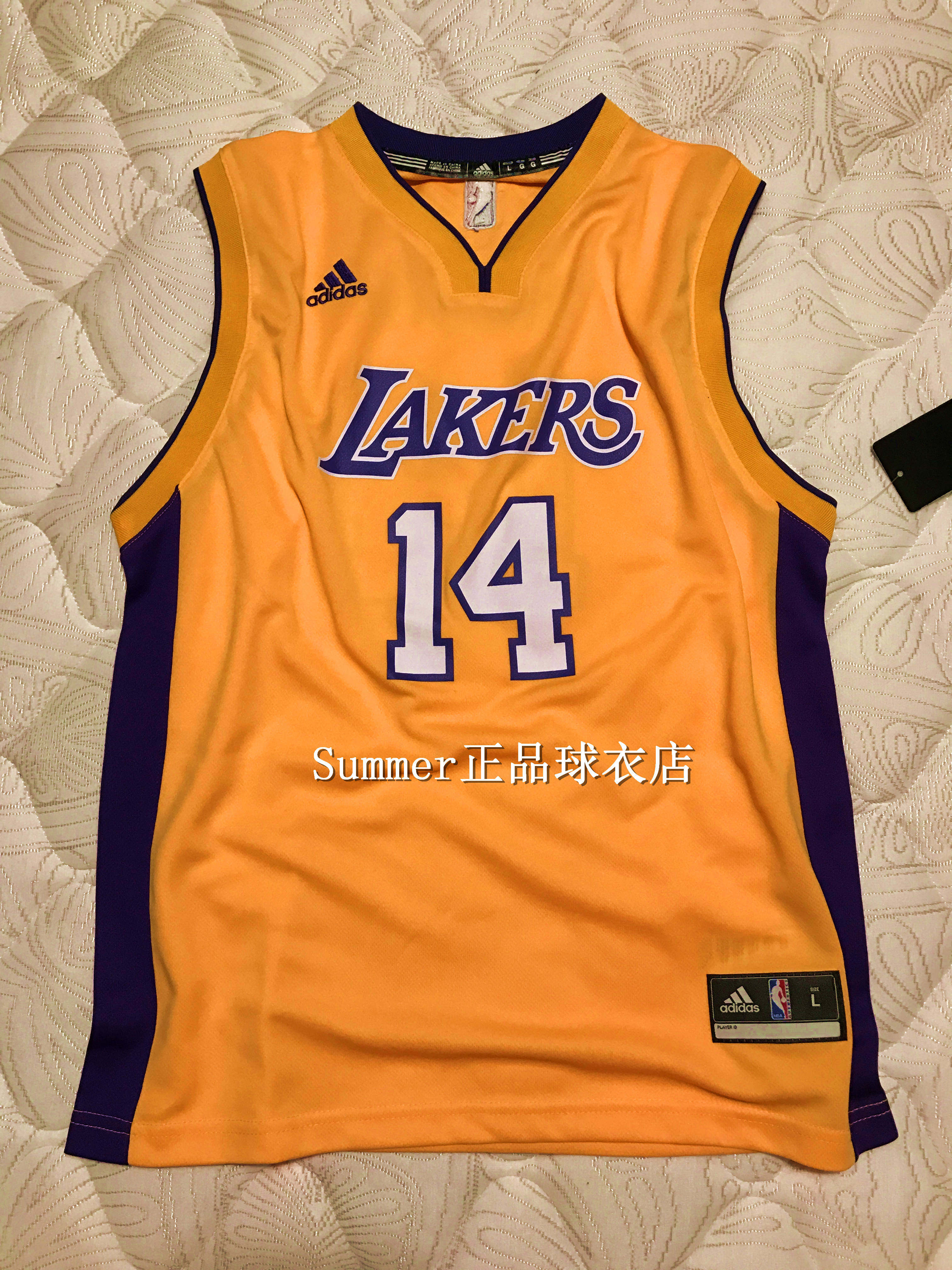 【正品】湖人 新秀 英格拉姆 青年版 黄色 主场 rep 胶印 球衣