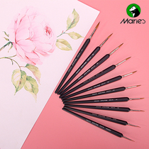 Marley card plotting pen watercolor face painting soft hair oil painting ultra-fine Wolf very fine hand-painted brush brush line set gouache acrylic Chinese painting meticulous pen drawing brush line set gouache pen student special art Special