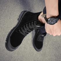 Autumn Martin Boots Mens Boots Korean version of the trend casual high shoes mens short boots tooling waterproof cowboy boots mens leather boots