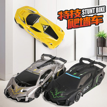 Black technology climbing wall car children stunt four-wheel car smart and suction wall boy 1-12 year old charging car