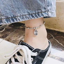 925 sterling silver new simple popular fashion anklet female Korean version fresh and sweet personality niche student foot accessories